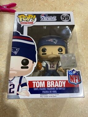 Funko Pop - #59 Tom Brady White Jersey Blue Hat NFL Patriots New
